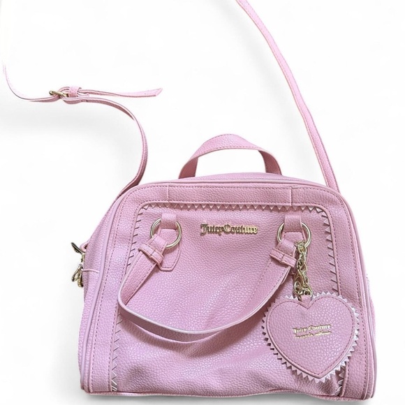 Juicy Couture It’s A Man’s World Dome Satchel Bag in Taffy Pink - Picture 1 of 6